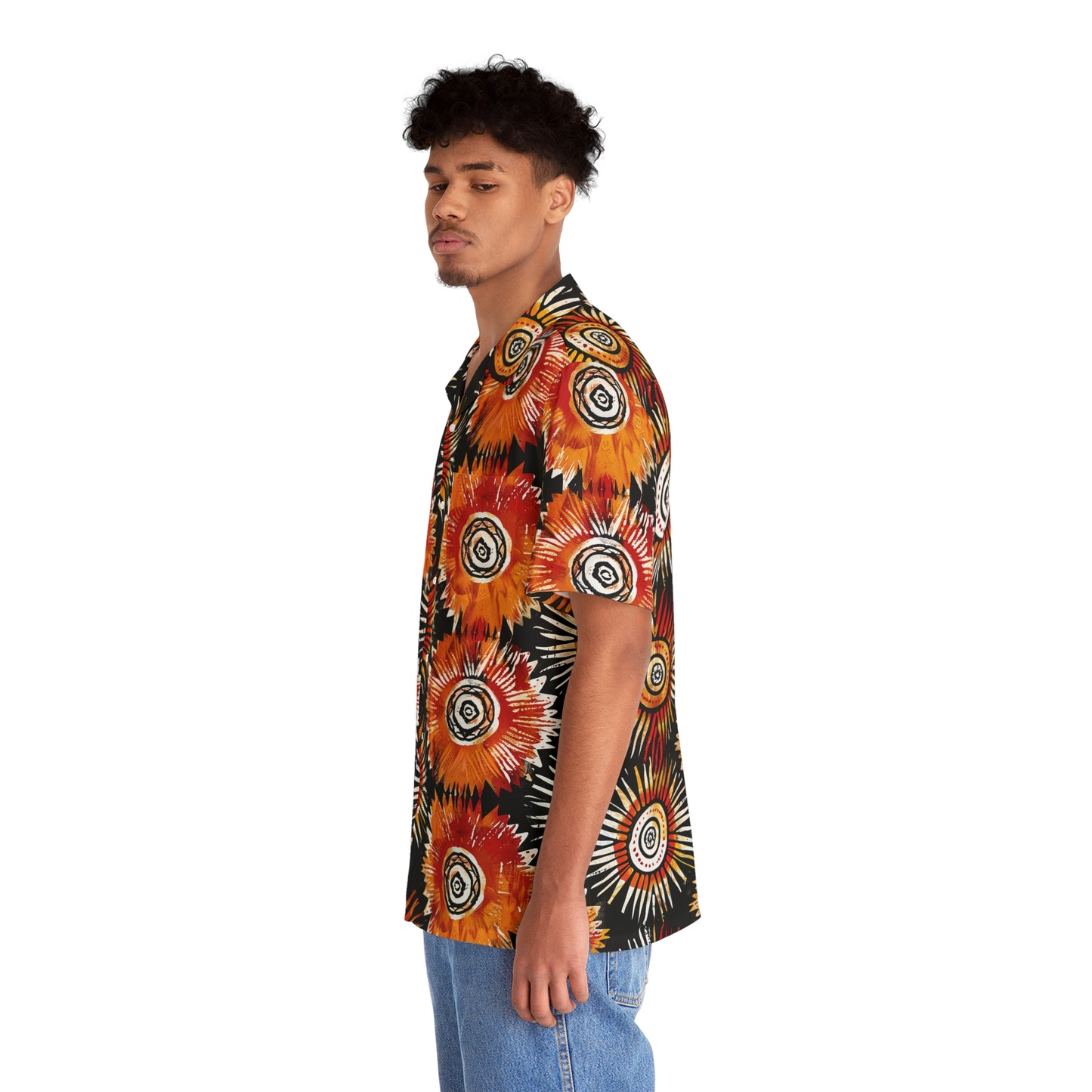 Flame Burst Hawaiian Shirt (AOP)