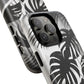 Personalized Monochrome Monstera Tropical Phone Case - Tough Magnetic MagSafe® Cases, Gifts for Nature Lovers, Stylish Phone Accessories, Gifts for Her.