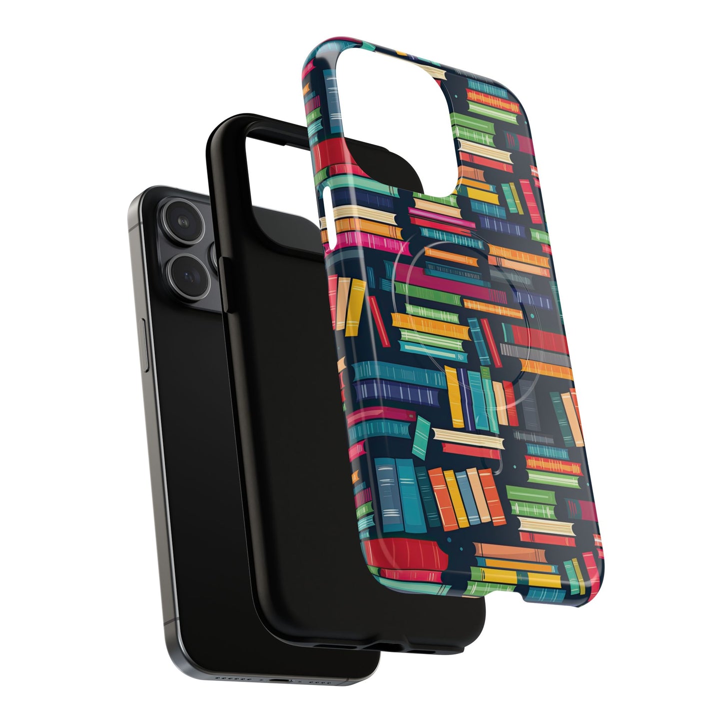 Colorful Book-Themed Phone Case, Literary Gift, Tough Magnetic Case, Book Lover’s Accessory, Phone Protection, Reading Enthusiast