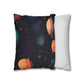 Whimsical Feline Garden Spun Polyester Square Pillow