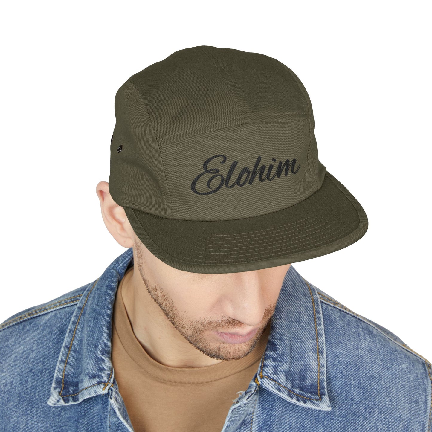 Embroidered 'ELOHIM, GENESIS 1:1'  5 Panel Cap, Trendy Hat, Outdoor Gear, Streetwear Accessory, Unique Gift, Fashion Statement