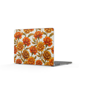Stained Glass effect Marigold Flower Clear MacBook Cases