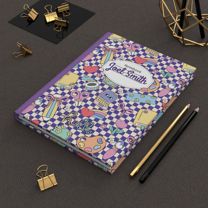 Custom Purple Doodle Daydream Composition Book Inspired Ruled Hardcover Journal for Kids, Fun School Notebook, Customizable Composition Book, Back to School Gift, Learning Organizer