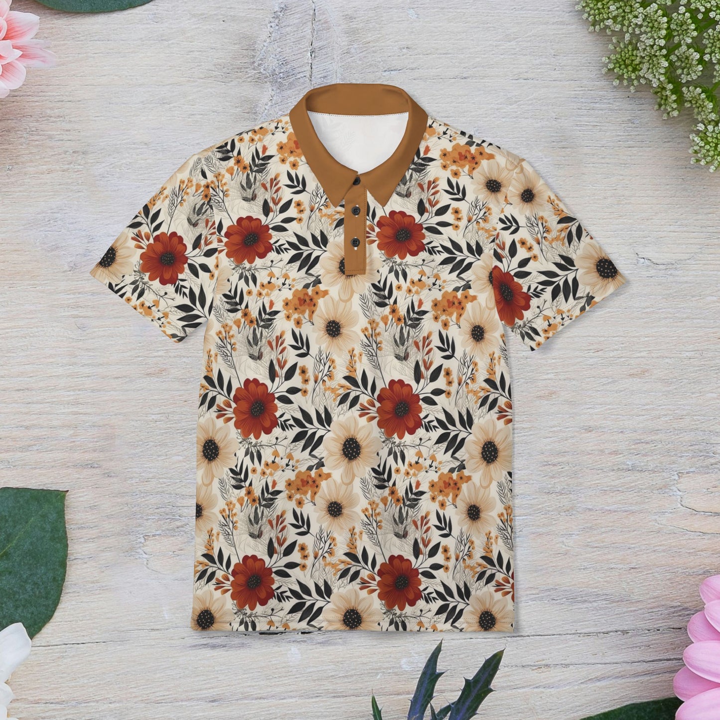 Boho Chic Unisex Polo Shirt, Spring Fashion, Casual Wear, Gift for Him/Her, Summer Outing, Gift for Her and Gift for Him