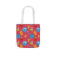Personalized Kawaii Composition Book Inspired Canvas Tote Bag with Colorful Straps, Cute School Bag, Eco-Friendly Tote, Back to School Shopping Bag, Teacher Gift Idea