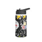 Personalized Black Composition Book Inspired Stainless Steel Water Bottle for Kids, School Supplies, Eco-Friendly Drinkware, Back to School, Teacher Gifts