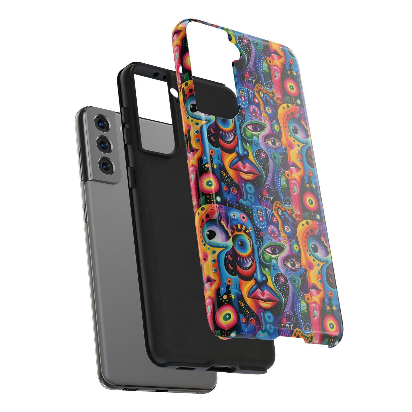 Psychedelic Visions Vibrant Art iPhone and Samsung Phone Case - Stylish Tough Case for Artists & Creatives.