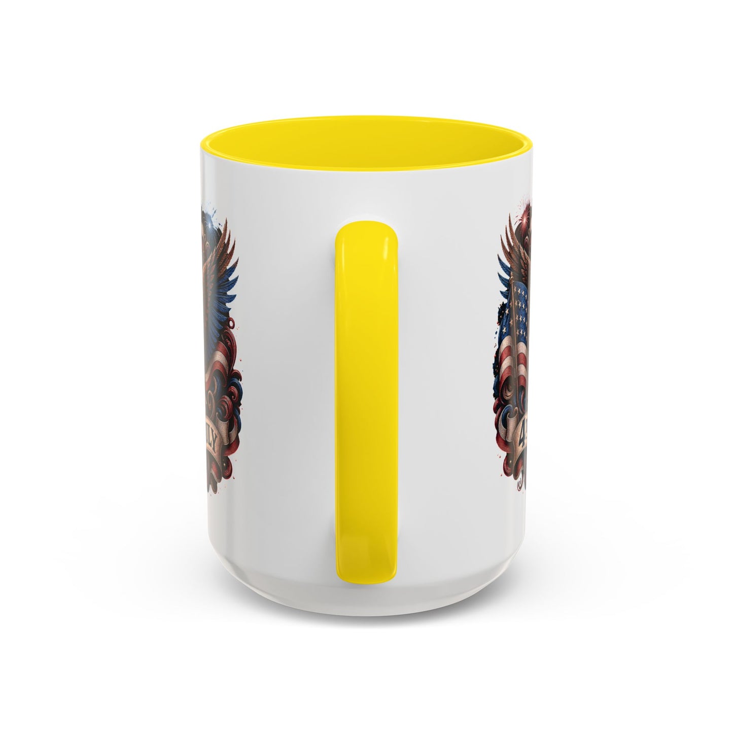 4th of July Eagle Coffee Mug — Patriotic American Flag Accent Mug (11/15oz)
