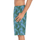 Blue Tropical Bliss Men's Board Shorts (AOP)- (PY)