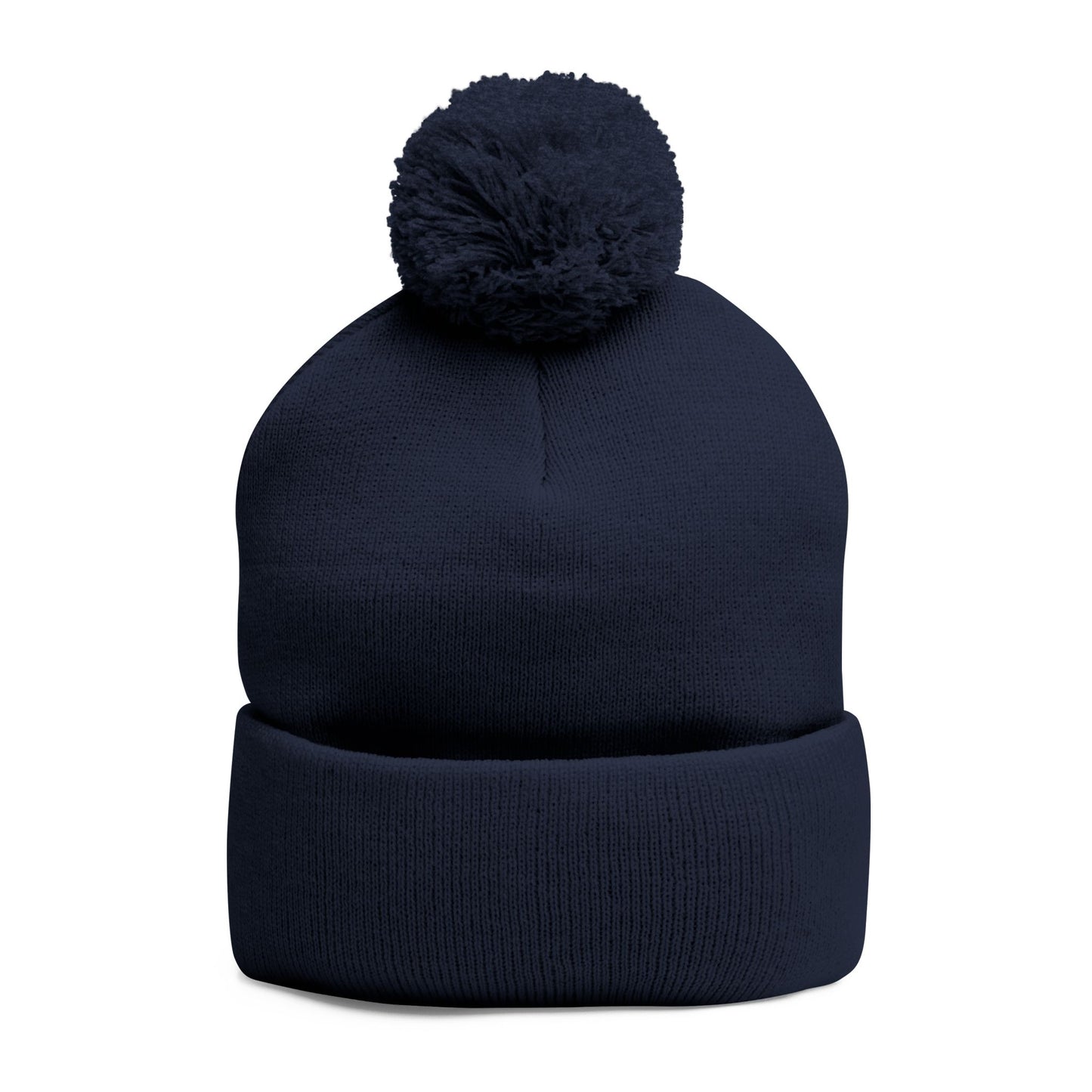 Cozy Pom-Pom Coquette Knit Cap with Embroidered Red Bow