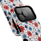 Patriotic Floral Dreams Tough Magnetic iPhone Cases, Durable, Stylish, Gift for Her, Protective Phone Cover, Spring Floral Design