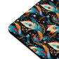 Ethereal Feathers Floral Printed Mouse Pad - Elegant Peacock Design for Home Office & Gifts