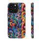 Psychedelic Visions Colorful Art iPhone Case - Tough Cases with Vibrant Abstract Design