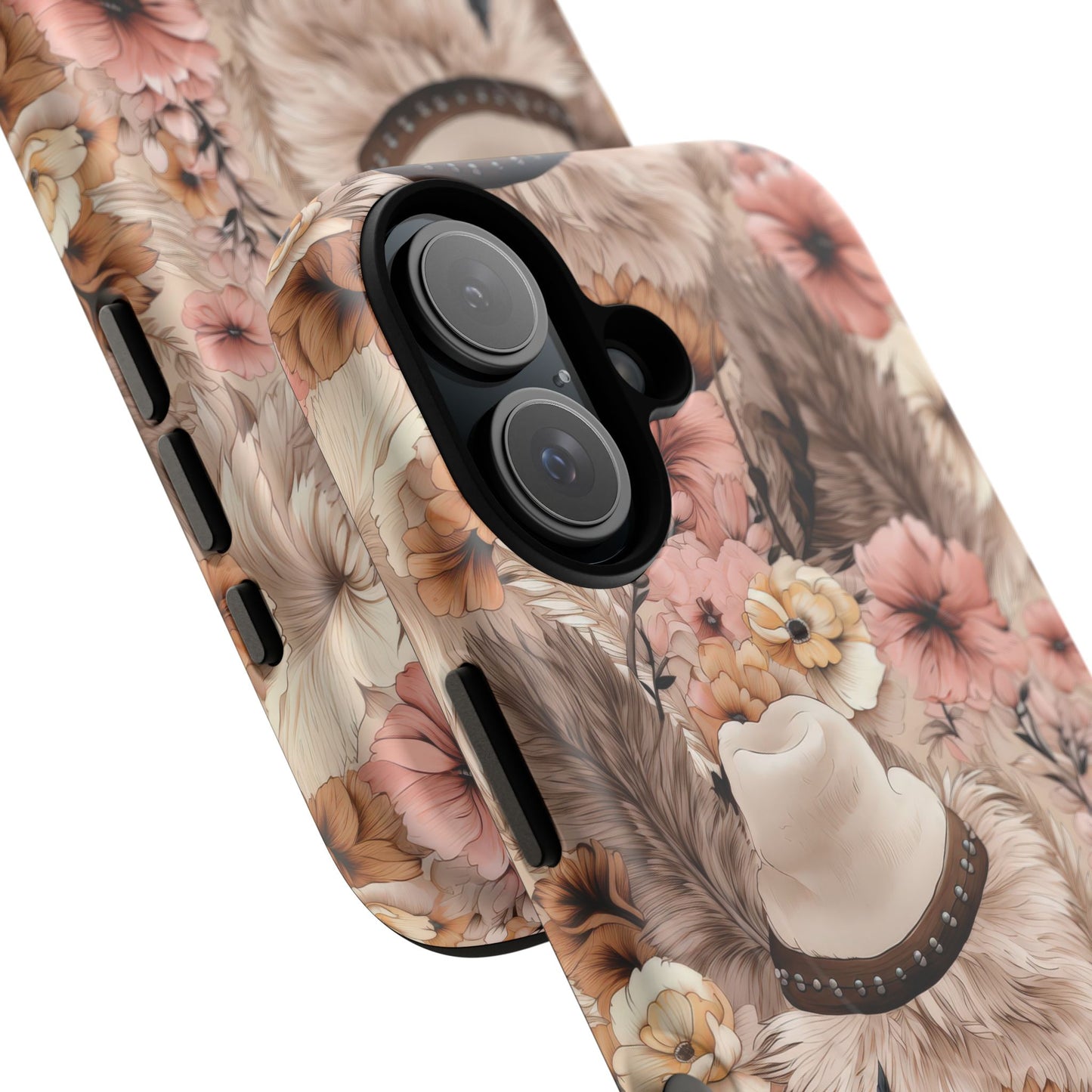 Western Boho Tough iPhone Magnetic Case - Bohemian Style, Durable Protection, Unique Gift, Trendy Accessory, iPhone Cover