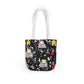 Personalized Black Composition Book Inspired Canvas Tote Bag with Colorful Straps, Cute School Bag, Eco-Friendly Tote, Back to School Shopping Bag, Teacher Gift Idea