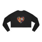 Patchwork Hearts Women's Cropped Bella Canvas Sweatshirt