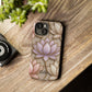 Personalized Lotus Floral Stained Glass Effect Tough Phone Case
