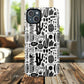 Abstract Monochrome Tough Magnetic iPhone Cases, Stylish Phone Cover, Durable Phone Protector, Modern Tech Accessories, Unique Gift Ideas