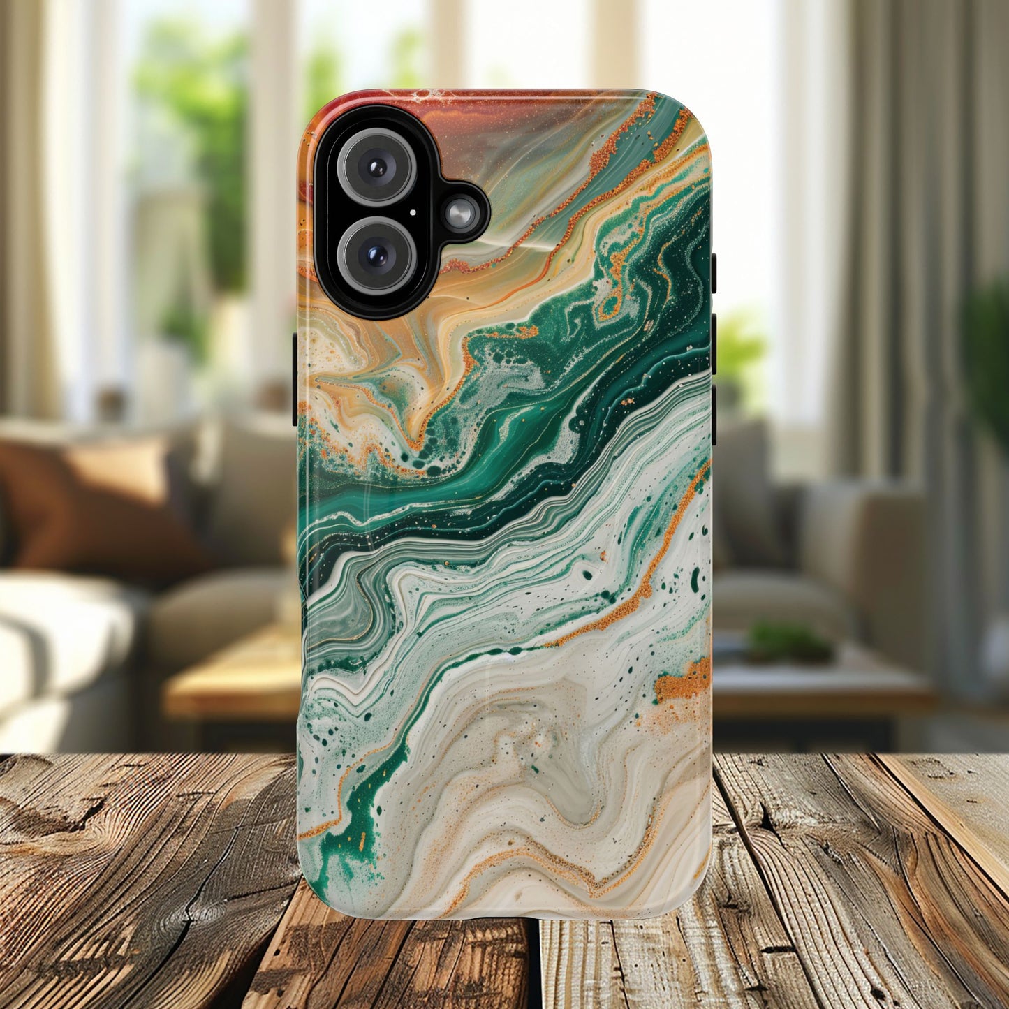 Stylish Tough Acrylic Magnetic iPhone Cases for Everyday Protection, Marble Design, Unique Gifts for Tech Lovers, Holiday Essentials