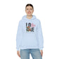 Love Floral Sweatshirt - Unisex Heavy Blend™ Hooded Pullover for Comfort and Style