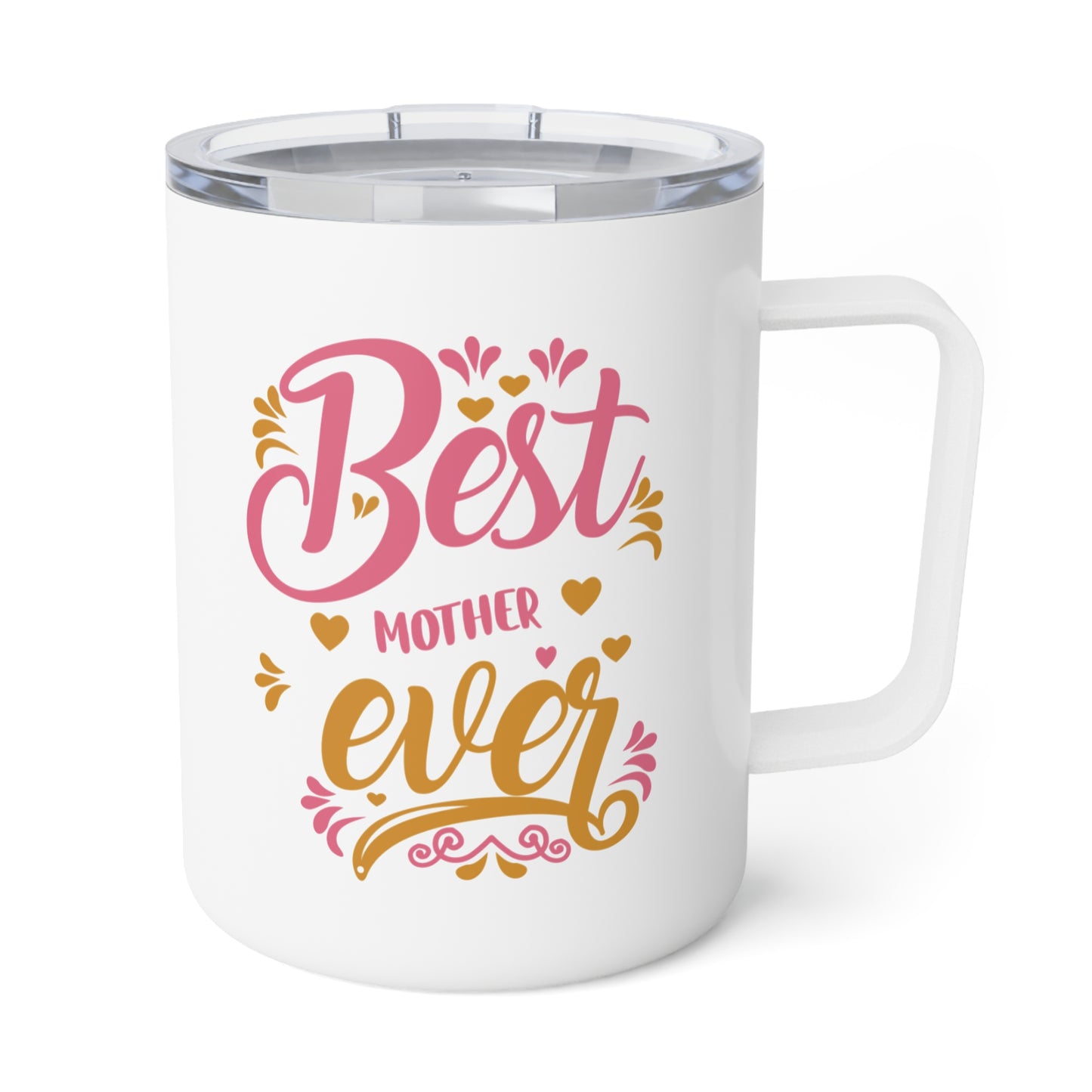Best Mother Ever Chic Insulated Coffee Mug, Best Gift Ever, Travel Mug, Coffee Lover, Unique Kitchen Decor.