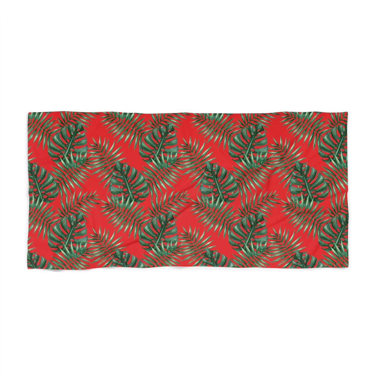 Tropical Bliss Red Beach Towel