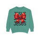 JESUS Charm Unisex Garment-Dyed Sweatshirt