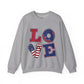 Patriotic LOVE Unisex Heavy Blend™ Crewneck Sweatshirt