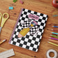 Black Checkered Charm Softcover Notebook, A5 (PY)