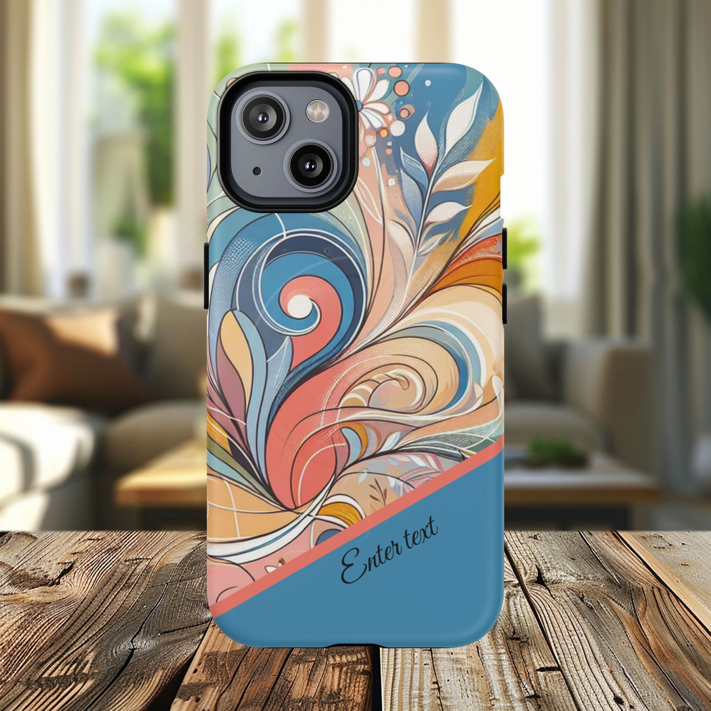 Personalized Sunset Garden Whirl Tough iPhone Magnetic Case for iPhone, Artistic Phone Cover, Durable Protection, Gifts for Her, Unique Style
