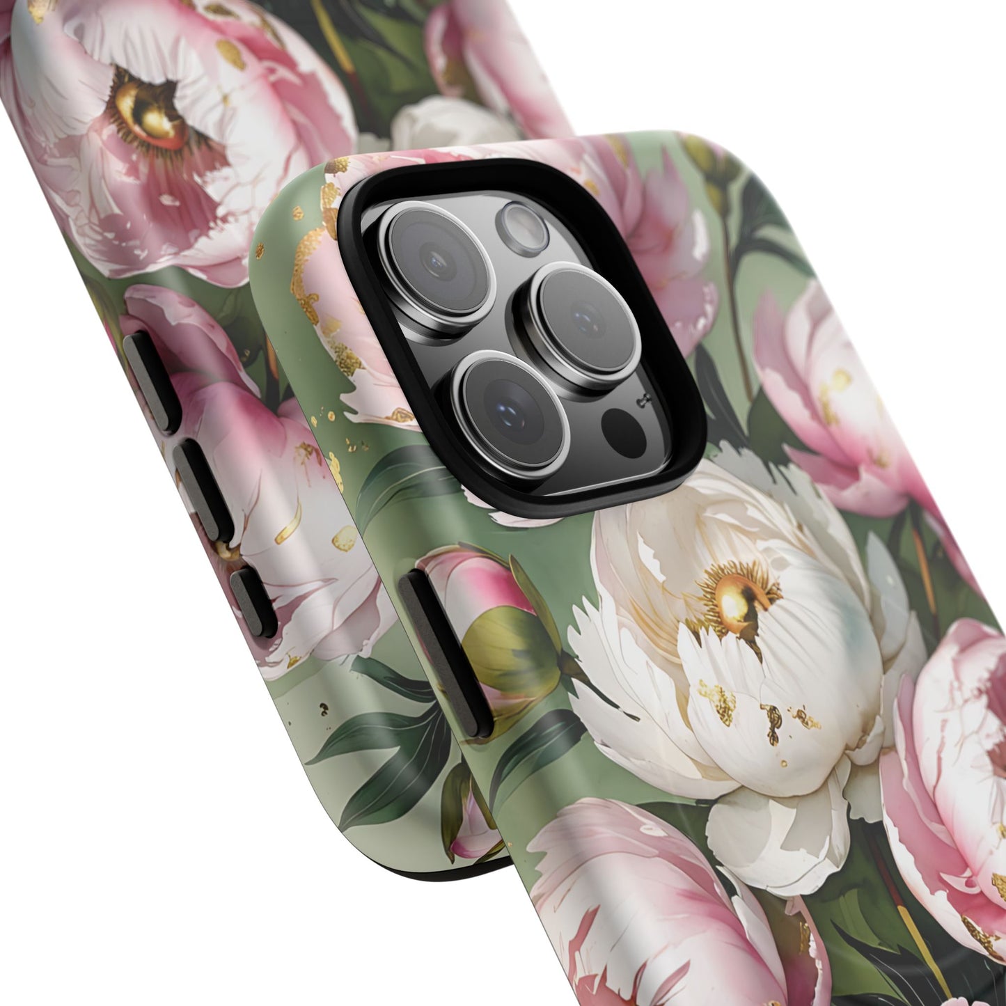 Floral Peonies Tough Magnetic Phone Cases, Durable Floral Phone Cover, Chic Flower Case, Stylish Phone Protector, Gift for Her