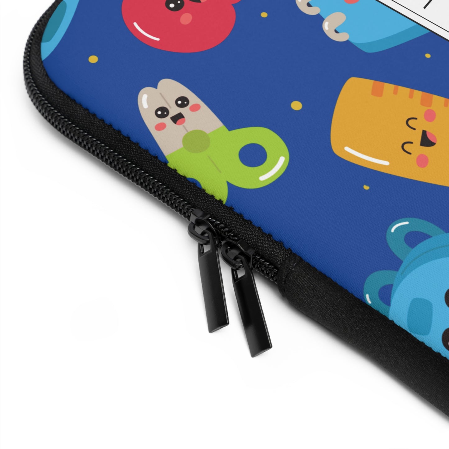 Personalized Blue Kawaii Laptop Sleeve with Composition Book Inspired Design, Customizable Tech Case, School Supplies, Gift for Students, College Essentials, Back to School