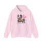 Love Floral Sweatshirt - Unisex Heavy Blend™ Hooded Pullover for Comfort and Style