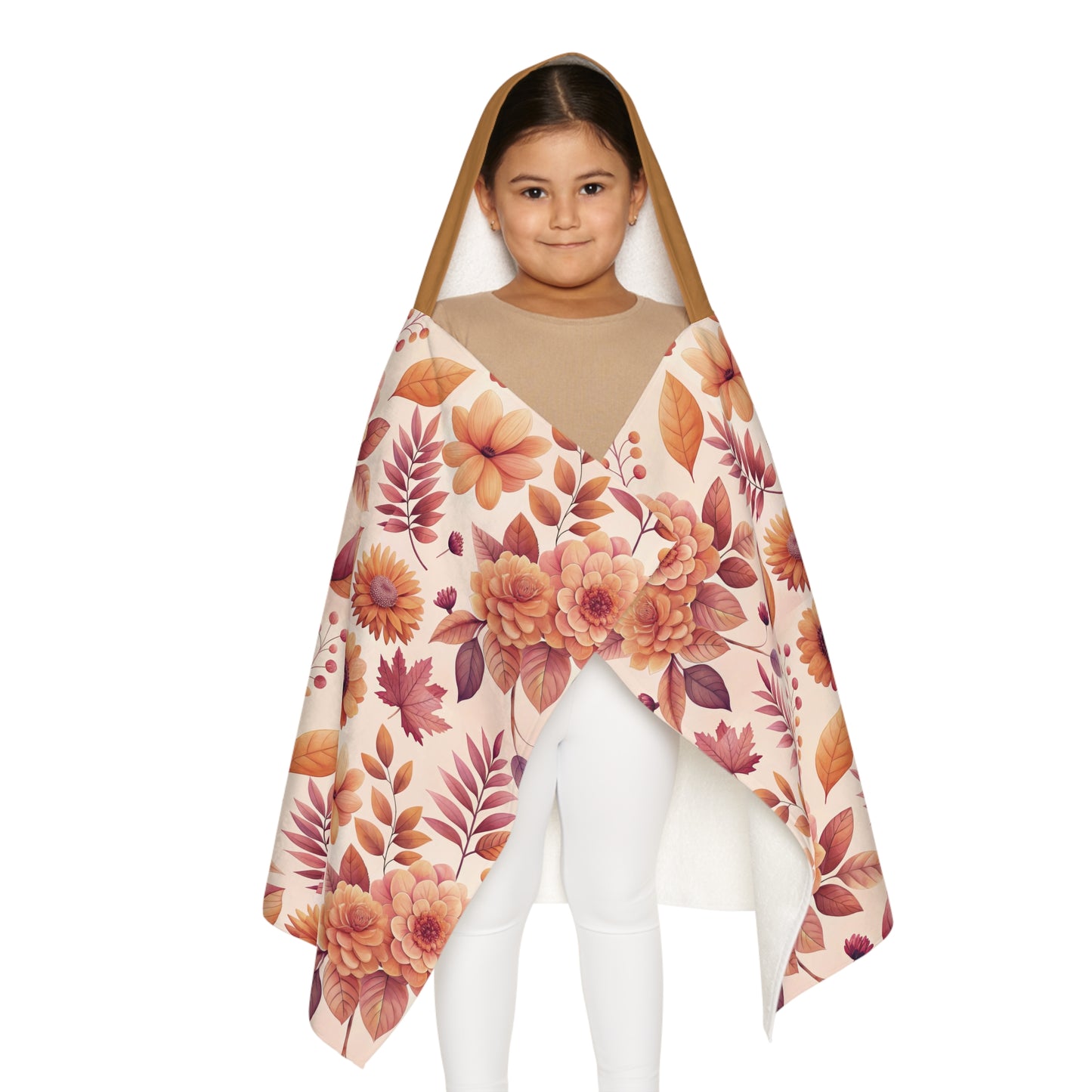 Autumn Blossom Snuggle Youth Hooded Towel