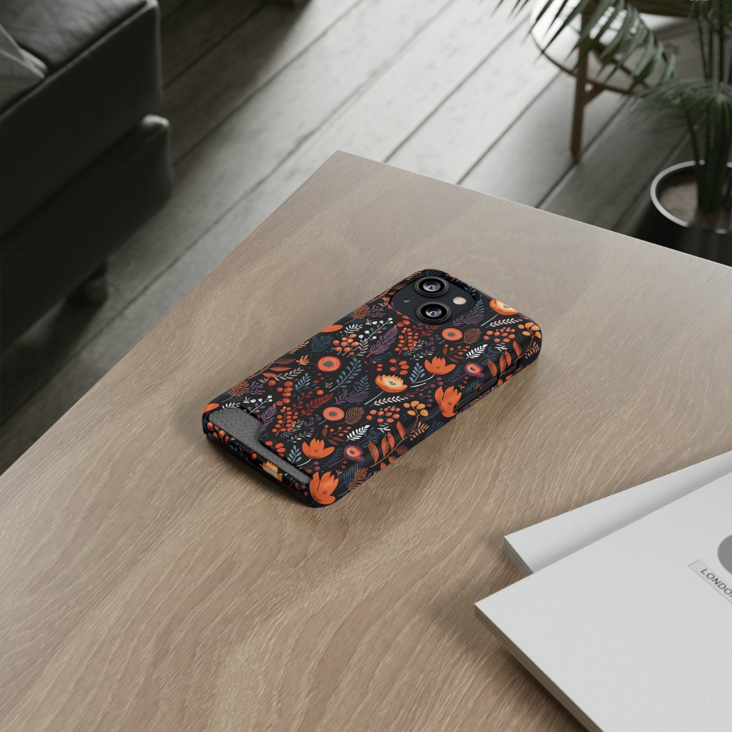 Autumn Bloom Samsung and iPhone Case With Card Holder