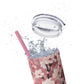 Cherry Blossom Skinny Tumbler with Straw - 20oz Floral Drinkware