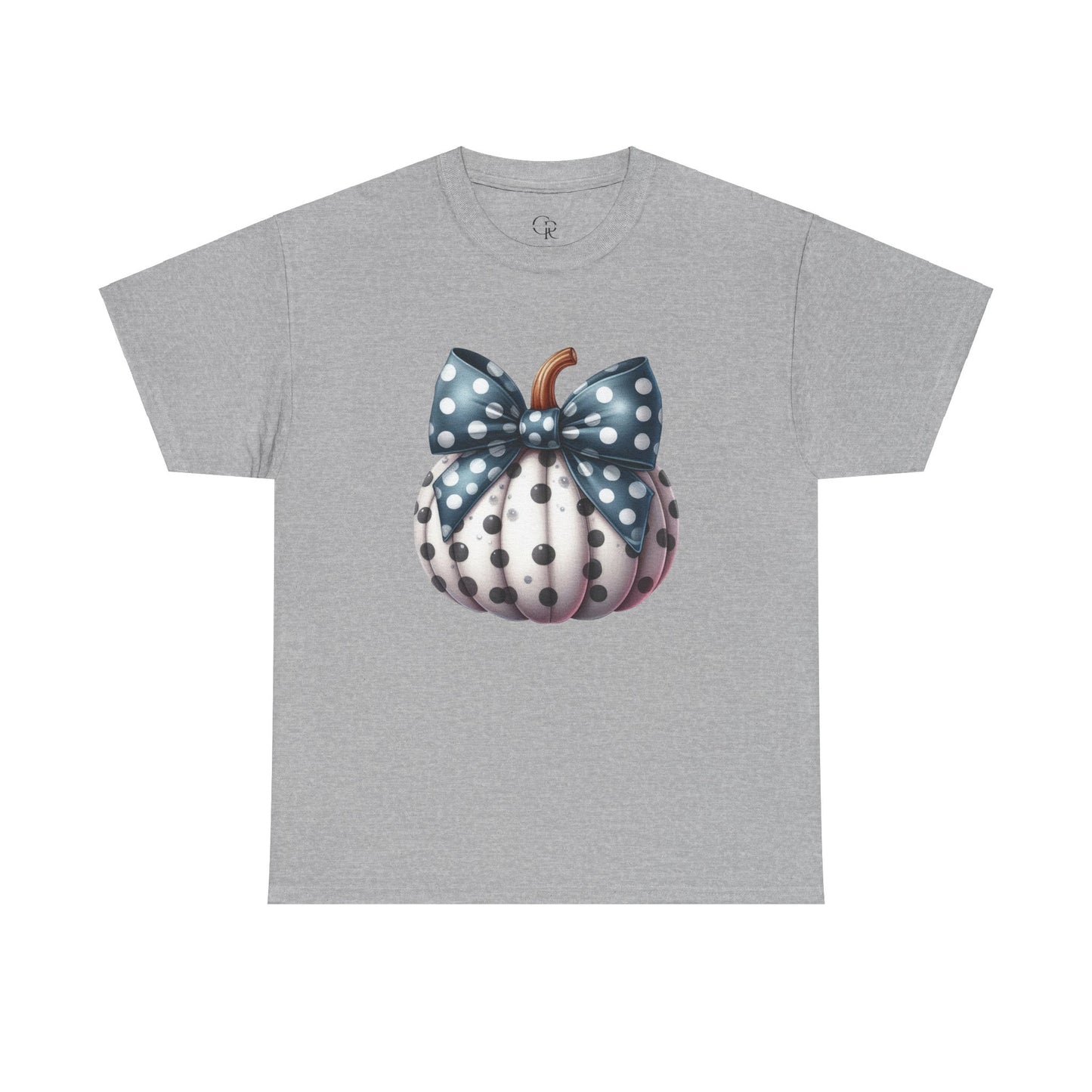 Polka Dot Pumpkin Charm Unisex Heavy Cotton Tee