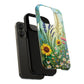 Floral Stained Harmony Glass Tough Magnetic Phone Case | Nature Inspired Design | Durable Protection | Gift for Nature Lovers | Spring Vibe