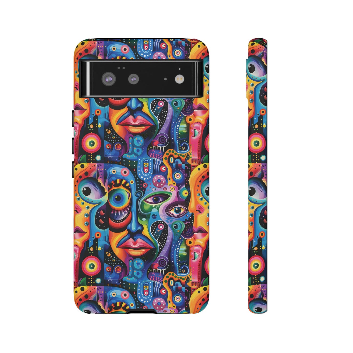 Psychedelic Visions Vibrant Samsung, iPhone and Google Pixel Phone Cases - Colorful Artistic Design