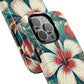 Tough Floral Phone Case, Tropical Hibiscus Design, Gift for Her, Summer Accessory, Customizable Phone Cover
