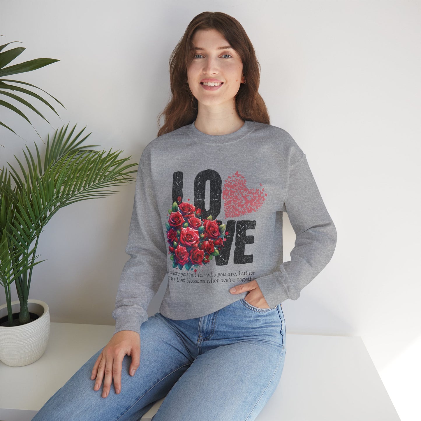 LOVE Always Unisex Heavy Gildan Blend™ Crewneck Sweatshirt.