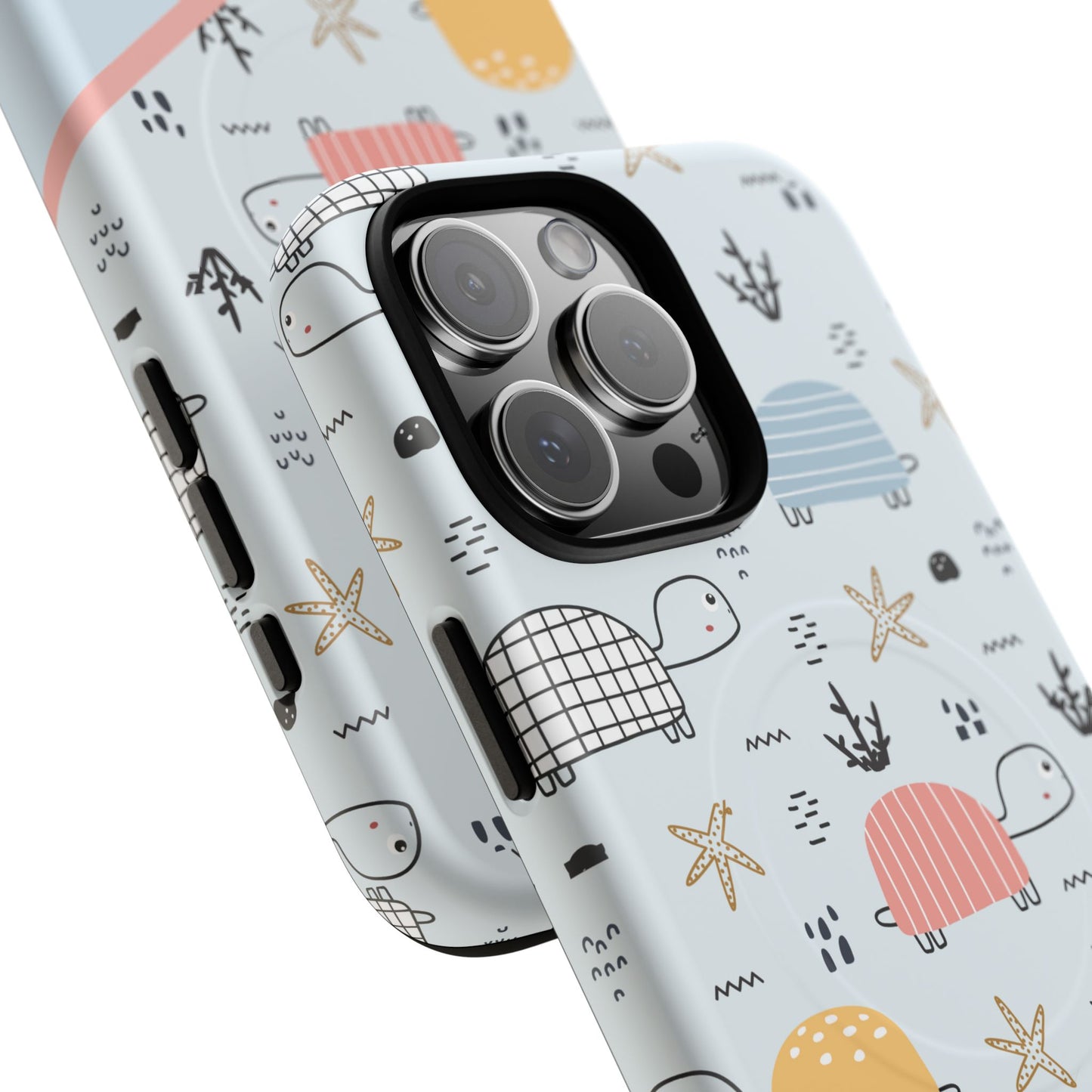 Personalized Cute Turtle Tough Magnetic MagSafe® Cell Cover, Ocean Theme Case, Sea Life Gift for Beach Lovers, iPhone® 13, 14, iPhone 15, iPhone 16, iPhone 17, Pro, Pro Max, Plus Cases.