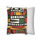 Tribal Harmony Faux Suede Square Pillowcase