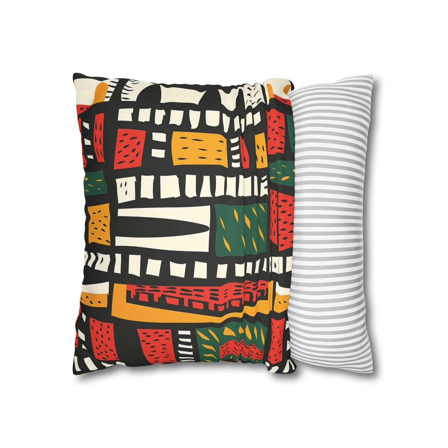 Tribal Harmony Faux Suede Square Pillowcase