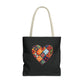 Patched Heart Tote Bag