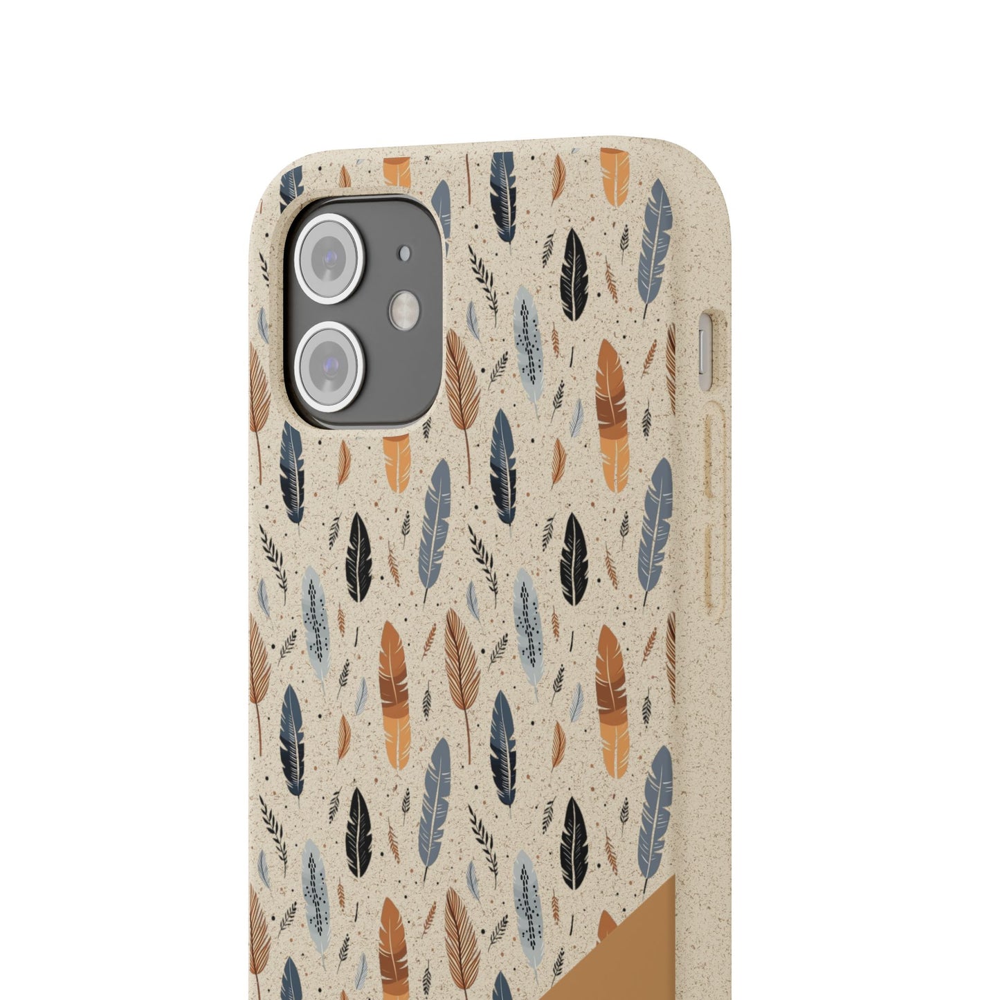 Personalized Whispering Feathers Samsung and iPhone Biodegradable Case, Custom Name Case.