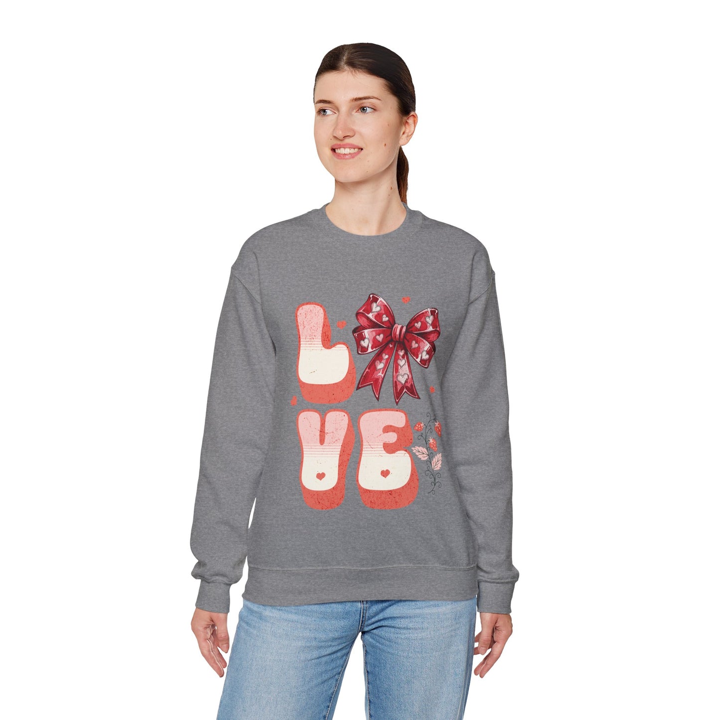 LOVE Coquette Unisex Heavy Gildan Blend™ Crewneck Sweatshirt.