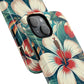 Tough Floral Phone Case, Tropical Hibiscus Design, Gift for Her, Summer Accessory, Customizable Phone Cover