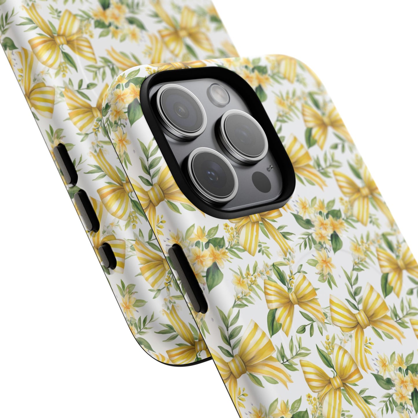 Sunshine Coquette Bows Tough Magnetic iPhone Case, Durable iPhone Cover, Girly Tech Accessory, Nature-Inspired Gift for Her, Spring Decor