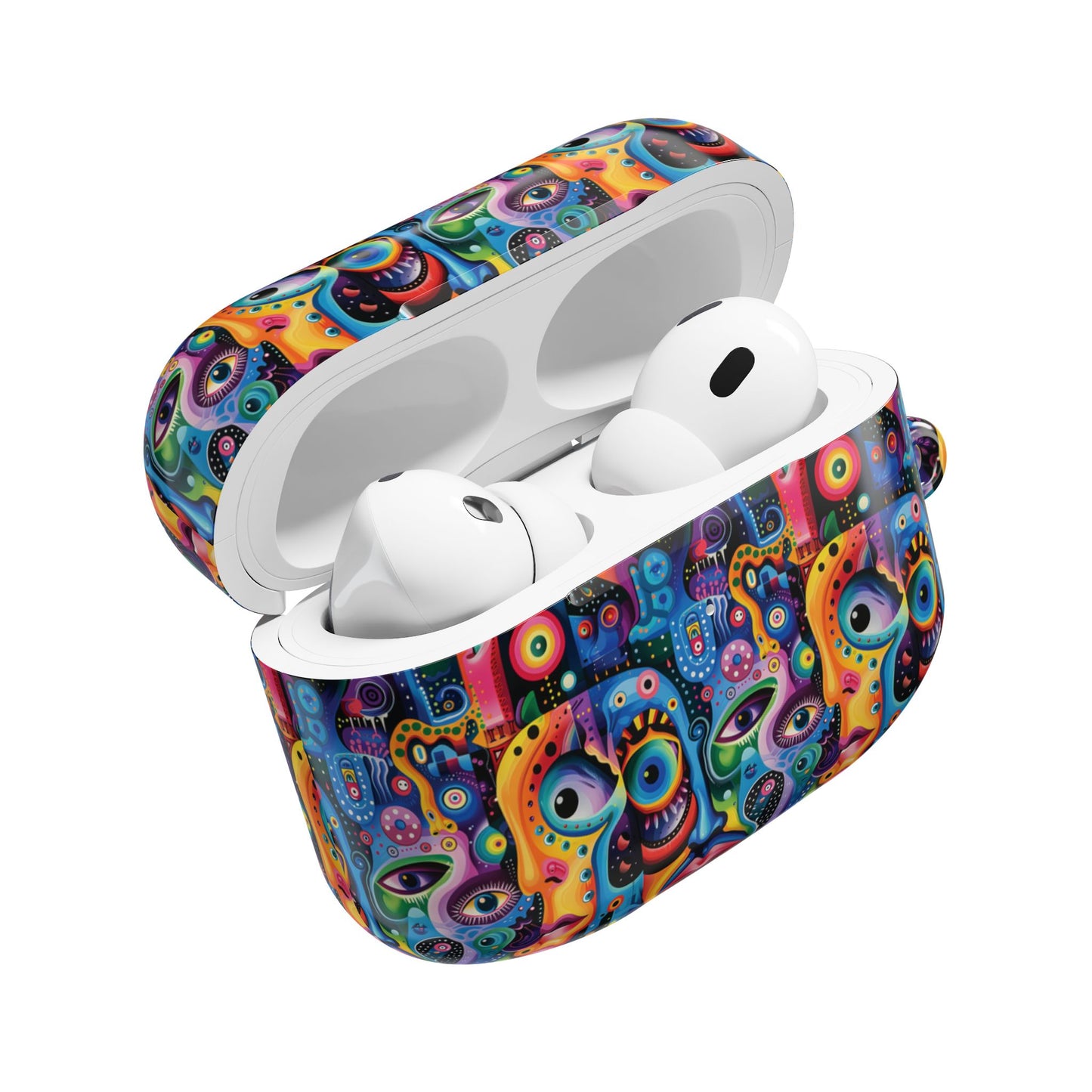 Psychedelic Visions Colorful Artistic AirPod Case - Unique Design for Music Lovers